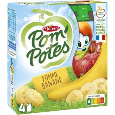 Pom'Potes 4 × 90g Pomme, Banane