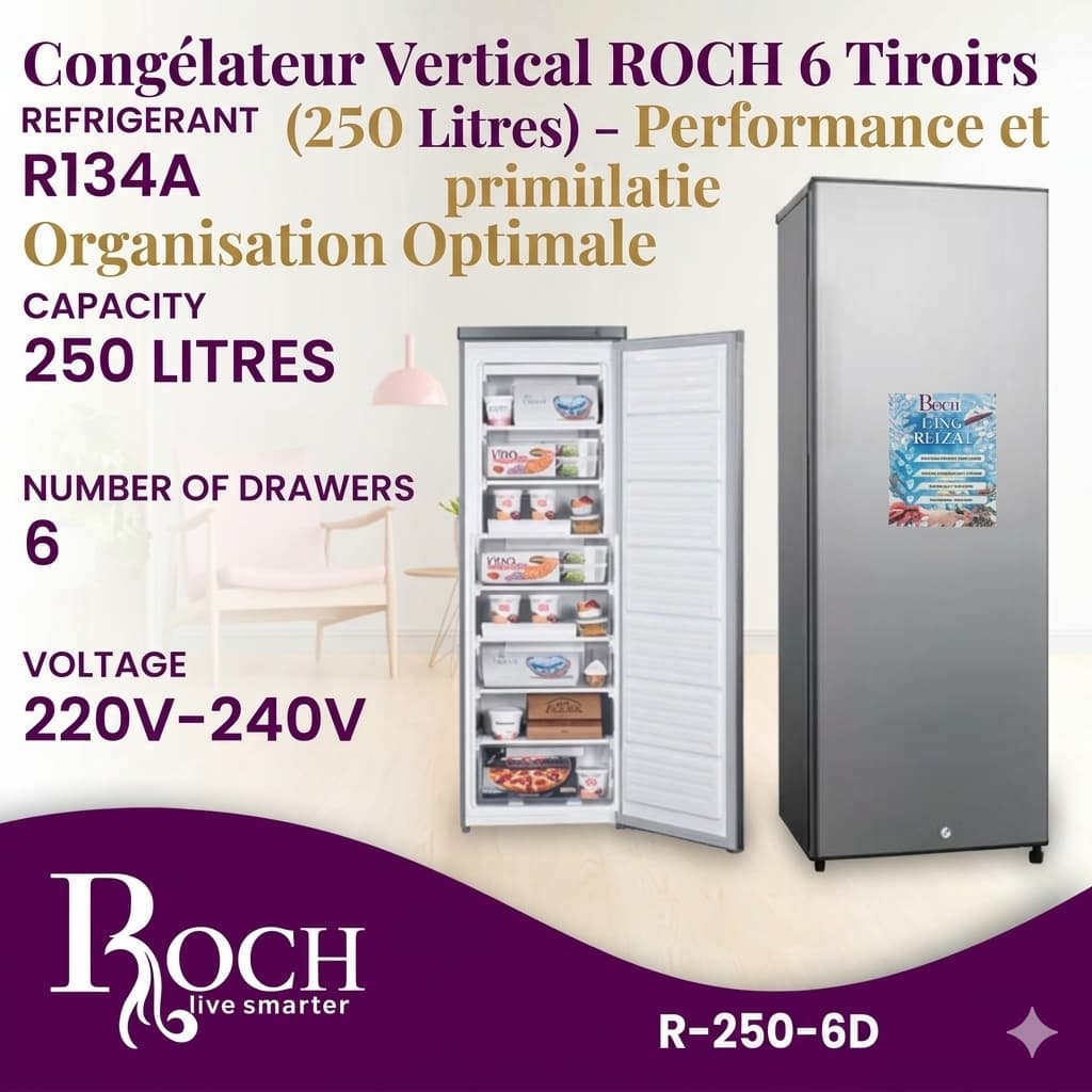 Congélateur Vertical ROCH 6 Tiroirs