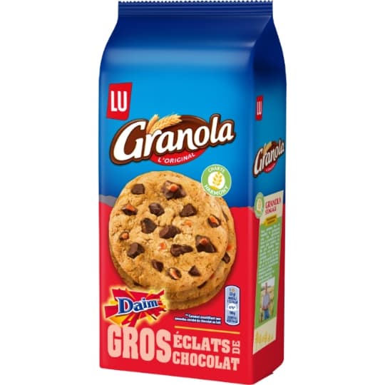 Cookies aux gros éclats de chocolat et de daim Granola LU